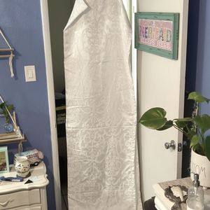 Chandelier jacquard panel white curtains